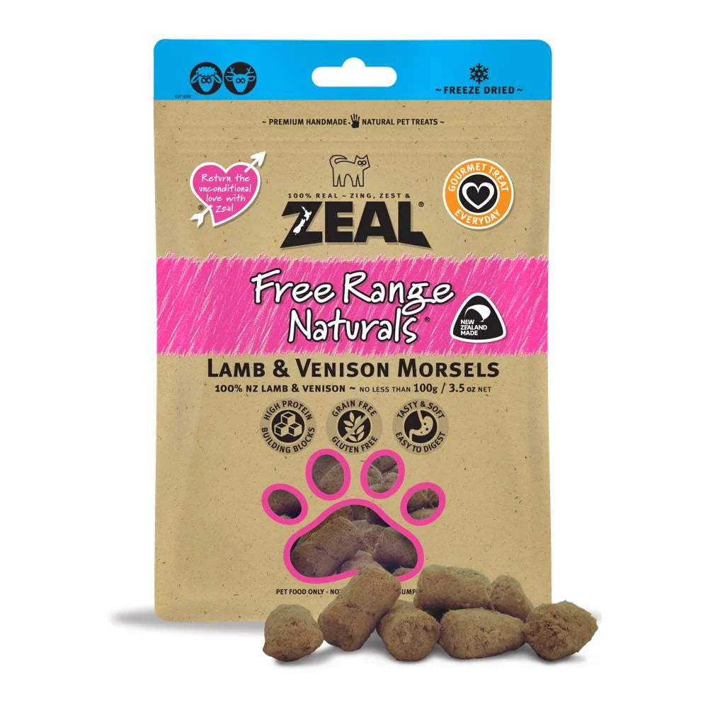 Free Range Naturals Lamb & Venison Morsels Cat Treats