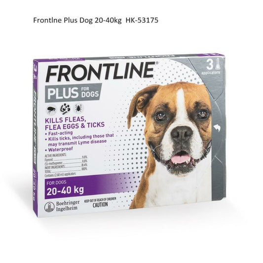 Frontline Plus for Large Dogs (8 Weeks or Older & 20kg to 40kg)