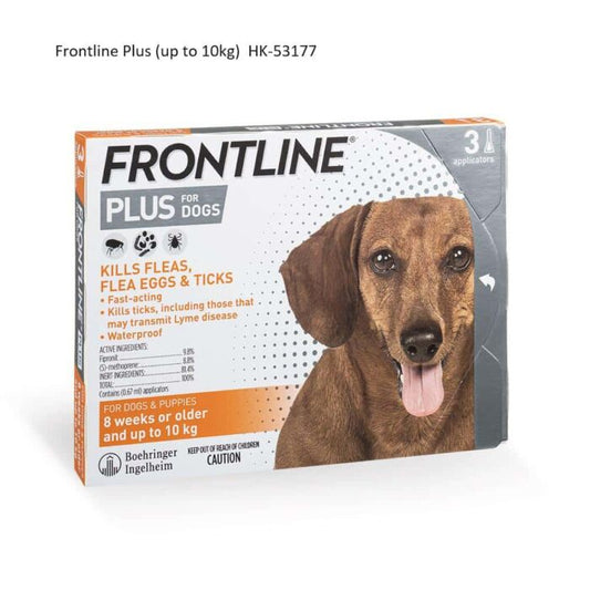 Frontline Plus for Small Dogs & Puppies (8 Weeks or Older & Up to 10kg)